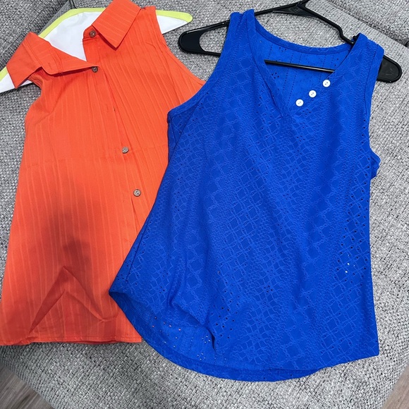 SHEIN Blue and Orange Women's Tank Tops - Picture 1 of 1